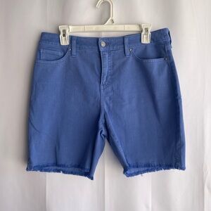 Chico's Light Blue Frayed Jean Shorts